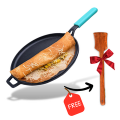 GEMMA Cast Iron Dosa Tawa With Silicon Grip