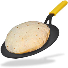 GEMMACast Iron Roti Tawa for Perfect Chapati & Roti Heavy Bottom & Non-Stick Red and Yellow