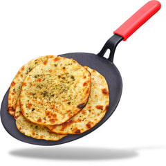 GEMMACast Iron Roti Tawa for Perfect Chapati & Roti Heavy Bottom & Non-Stick Red and Yellow