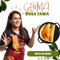 GEMMA Preseasoned Cast Iron Dosa Tawa 30 cm