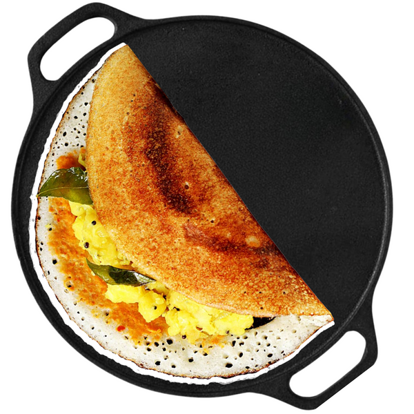 Pooja Pillai on X: Bought an unseasoned cast iron dosa pan and I'm here to  tell you that you can season it to near perfection in about half an hour  and without